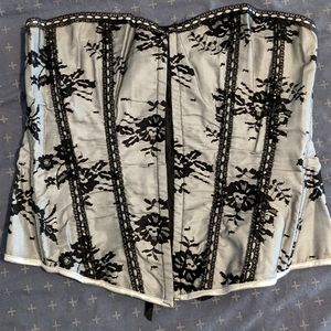 Silver/Black Corset